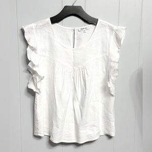 Another Love White Ruffle Sleeve Blouse